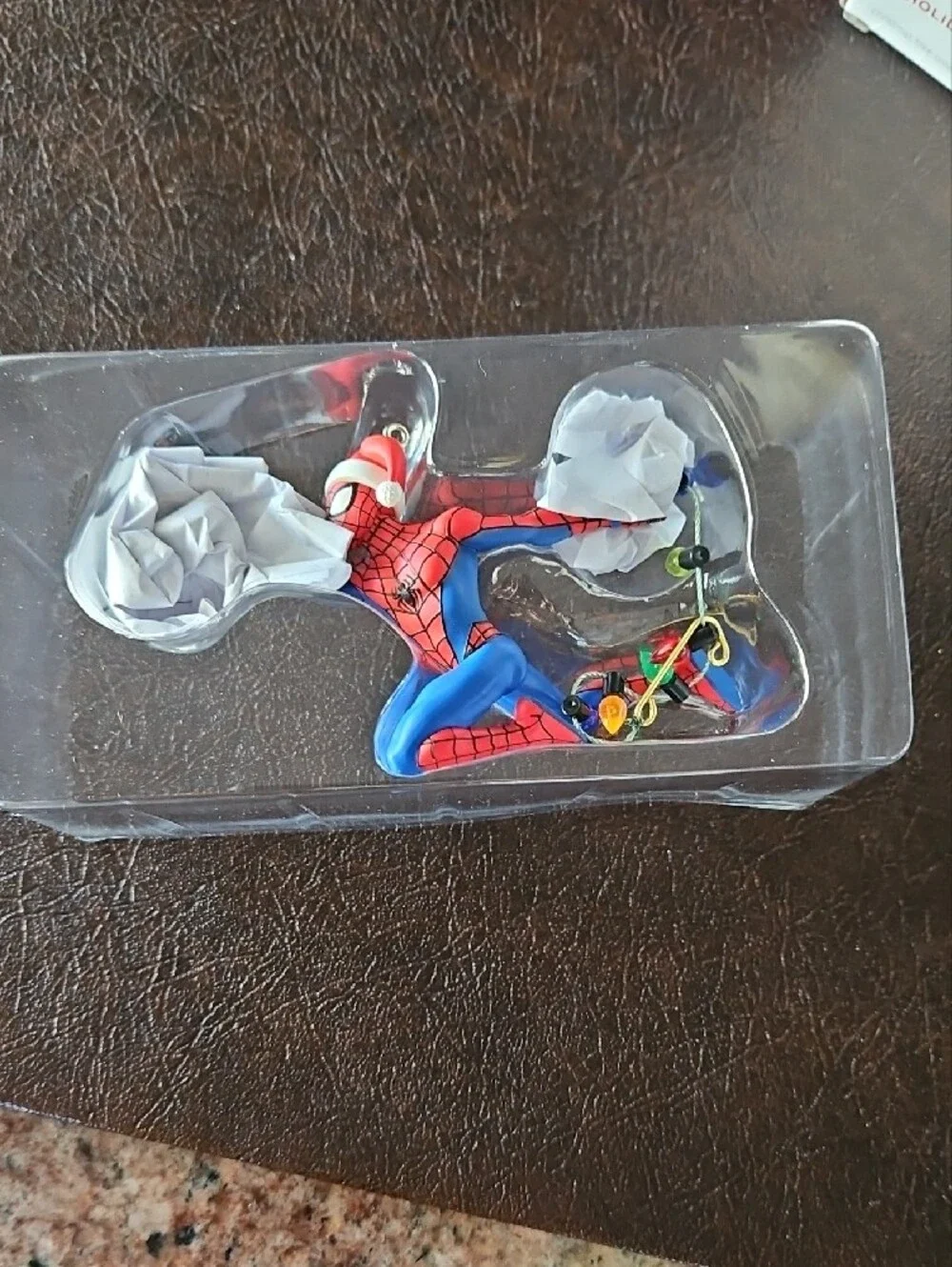 Hallmark Spider-Man In Full Swing Red and Blue Holiday Ornament